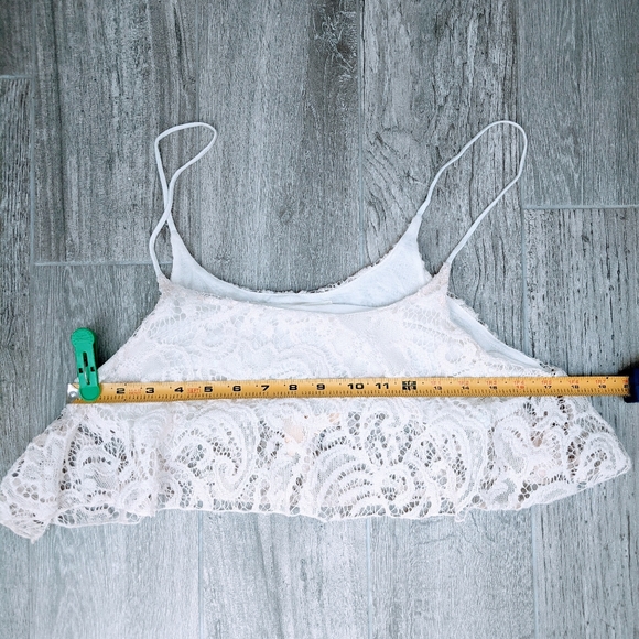 NWT Vintage Havana White Leave Crop Top M - Picture 5 of 5